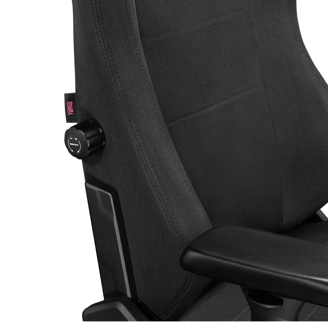 Datora krēsls Yumisu 2054 spēlētājiem, auduma polsterējums, melns cena un informācija | Biroja krēsli | 220.lv