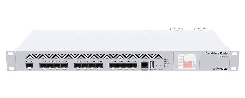 MikroTik Net Router 12Port SFP/1SFP+ CCR1016-12S-1S+ cena un informācija | Rūteri (maršrutētāji) | 220.lv