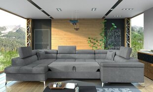 Stūra dīvāns NORE Thiago, pelēks cena un informācija | Stūra dīvāni | 220.lv