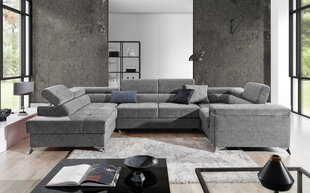 Stūra dīvāns NORE Thiago, pelēks cena un informācija | Stūra dīvāni | 220.lv