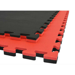 Сертифицированное татами 1x1м Puzzle- 4 см red black цена и информация | Другие товары для фитнеса | 220.lv