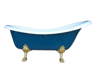 Отдельностоящая ванна RETRO ROSA синяя 180см Клик-Клак + сифон, композит цена и информация | Ванны | 220.lv
