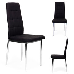 4 krēslu komplekts ModernHome DC858F-4, melns cena un informācija | Virtuves un ēdamistabas krēsli | 220.lv