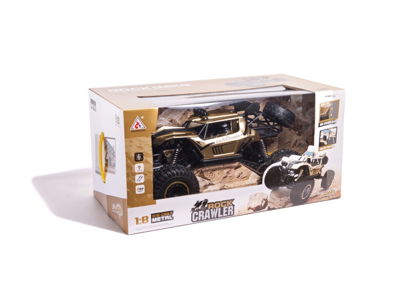 RC auto ar tālvadības pulti Rock Crawler Metal 1:8 2.4 GHz cena un informācija | Rotaļlietas zēniem | 220.lv