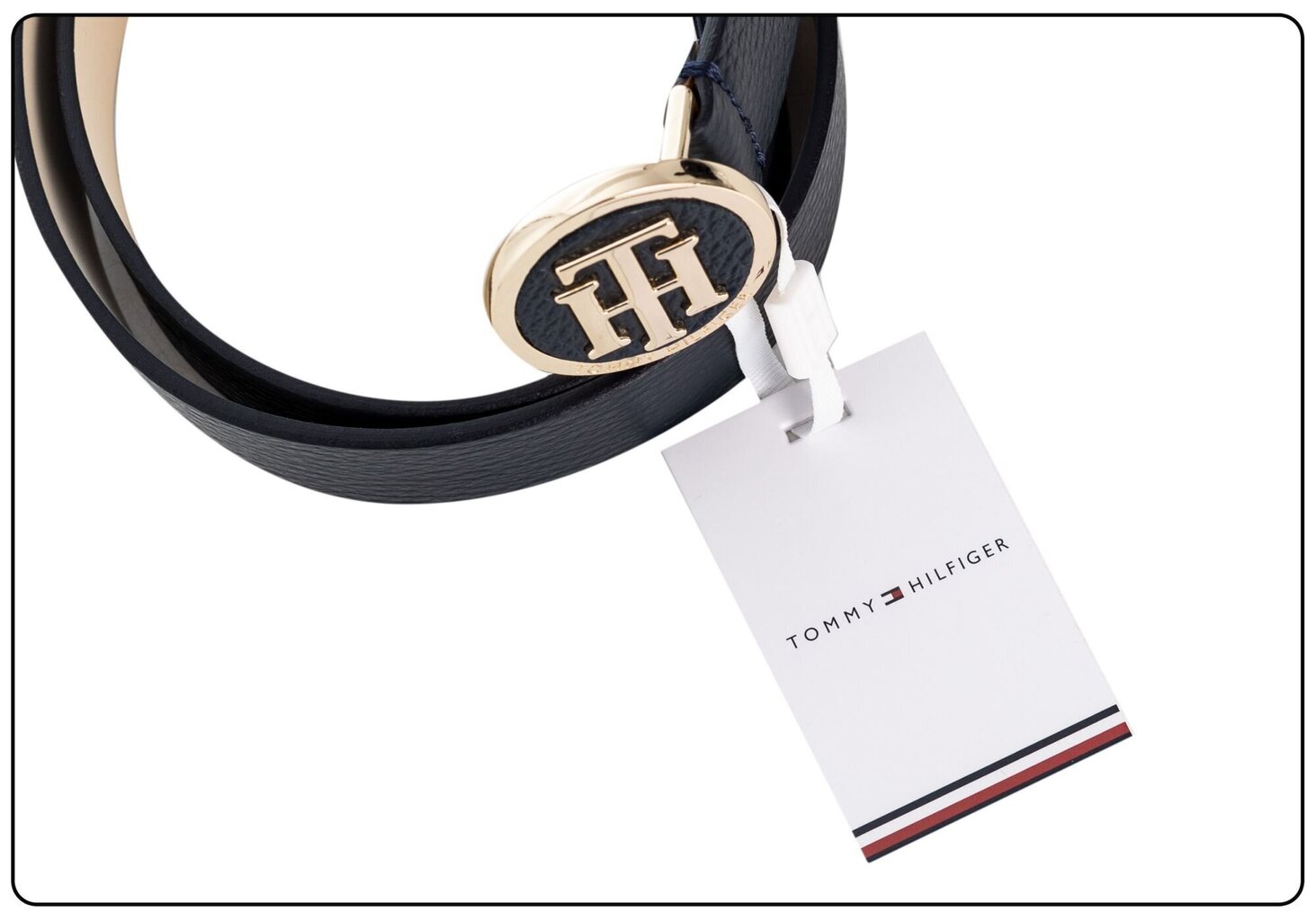 Josta sievietēm Tommy Hilfiger 3 CM TH ROUND BUCKLE BELT NAVY AW0AW08605 CJM 19007 цена и информация | Sieviešu jostas | 220.lv