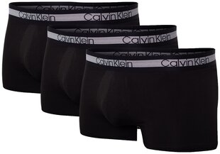 Bokseršorti vīriešiem Calvin Klein Cooling Trunk, 3 pāri, melni NB1799A 001 12469 цена и информация | Мужские трусы | 220.lv