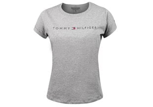 Sieviešu T-krekls Tommy Hilfiger RN TEE SS, logotips, pelēks, UW0UW01618 004 16883 цена и информация | Женские футболки | 220.lv