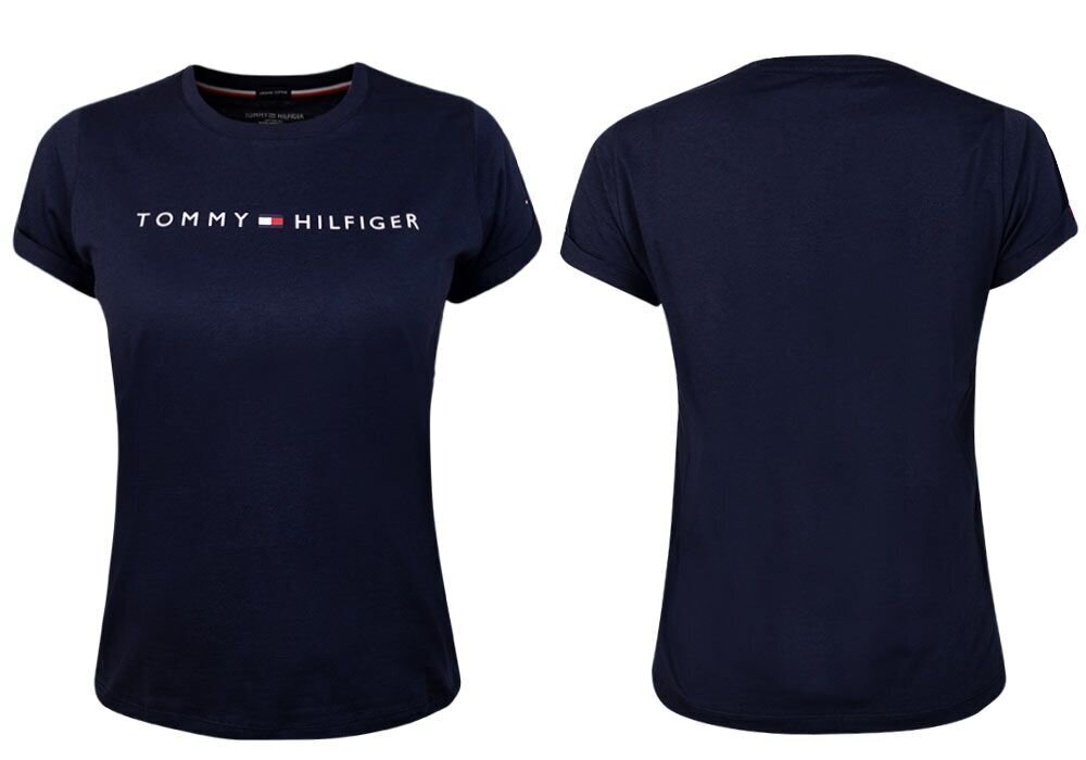 Sieviešu T-krekls Tommy Hilfiger RN TEE SS Navy UW0UW01618 416 16878 цена и информация | T-krekli sievietēm | 220.lv