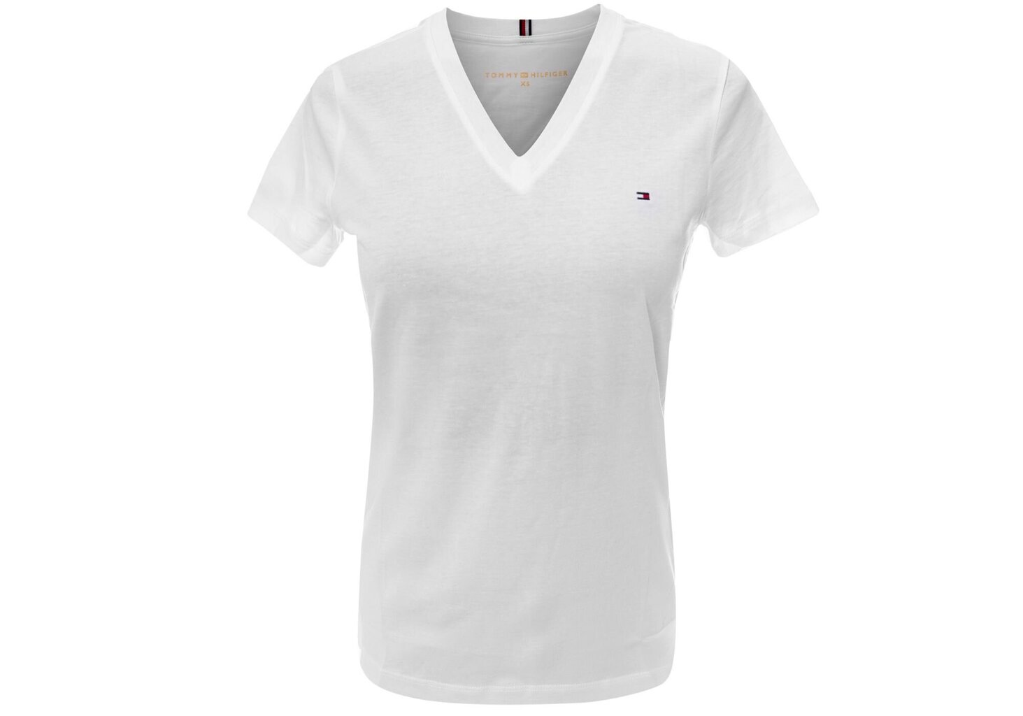 T-krekls Tommy Hilfiger Heritage V-neck Tee White WW0WW24969 100 19084 cena un informācija | T-krekli sievietēm | 220.lv