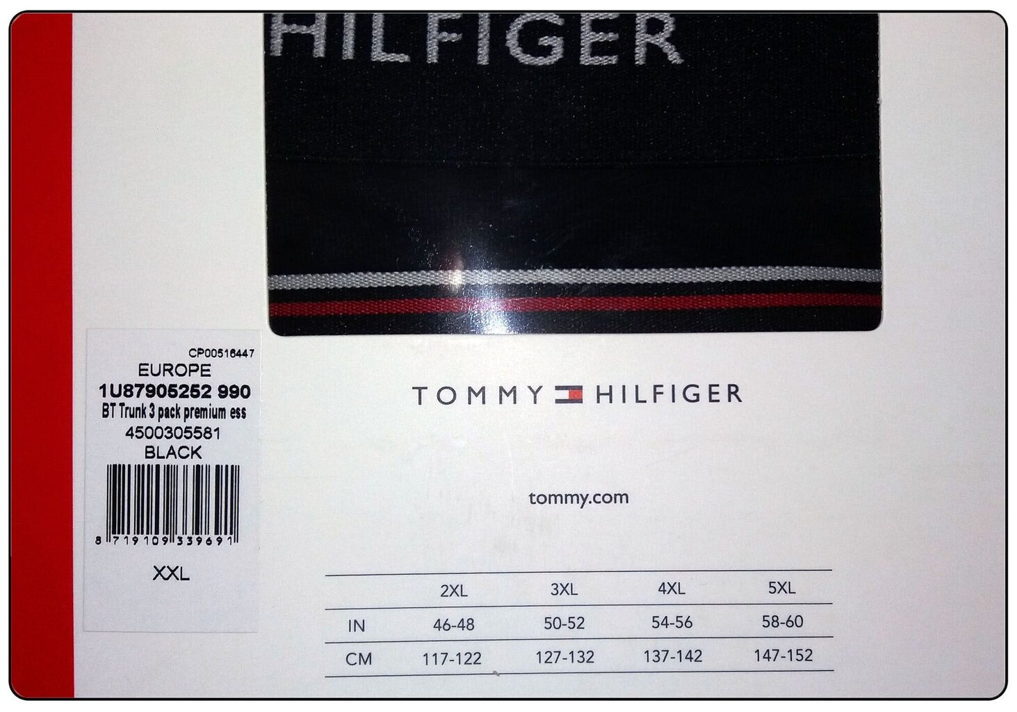 Bokseri vīriešiem Tommy Hilfiger, 3 pāri BLACK 1U87905252 990 19549 cena un informācija | Vīriešu apakšbikses | 220.lv