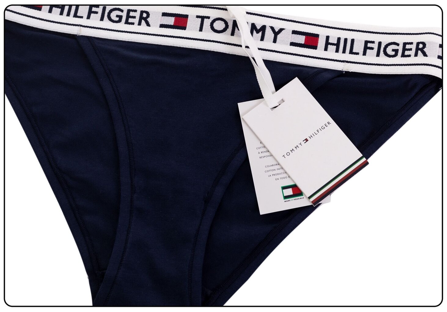 Bikini biksītes sievietēm Tommy Hilfiger NAVY UW0UW00726 416 19775 cena un informācija | Sieviešu biksītes | 220.lv