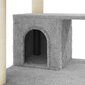 vidaXL kaķu māja ar sizala stabiem nagu asināšanai, 183 cm, pelēka цена и информация | Kaķu mājas, nagu asināmie | 220.lv