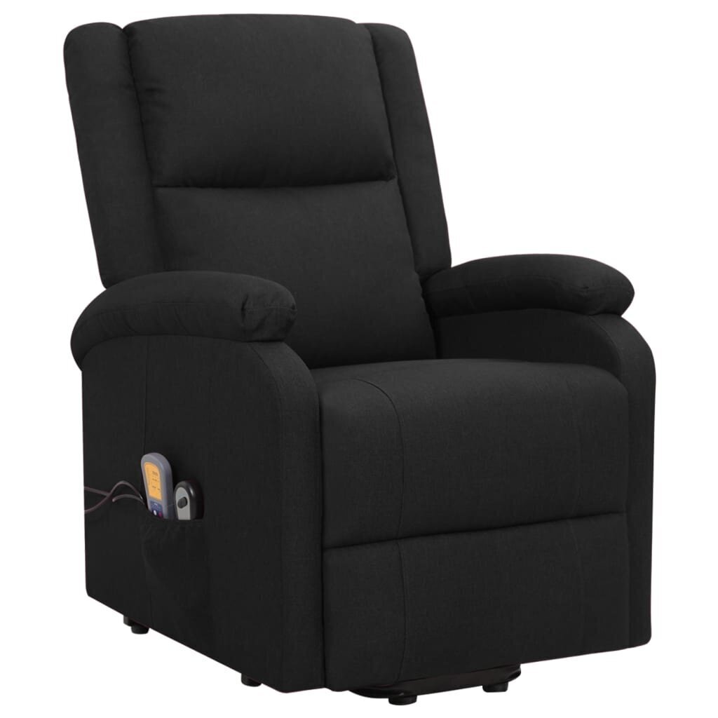 Atlaižams masāžas krēsls, melns, audums cena un informācija | Atpūtas krēsli | 220.lv