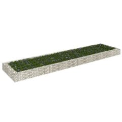 vidaXL gabions, augstā puķu kaste, cinkots tērauds, 400x100x20 cm цена и информация | Ящики для рассады | 220.lv