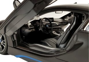 Sportiskais auto ar tālvadības pulti Rastar BMW i8, melns cena un informācija | Rotaļlietas zēniem | 220.lv