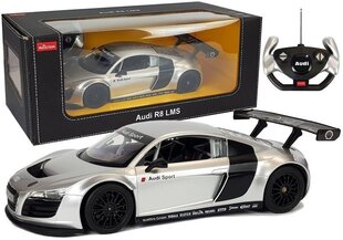 Tālvadības automašīna Audi R8 LMS, 1:14, sudraba cena un informācija | Rotaļlietas zēniem | 220.lv