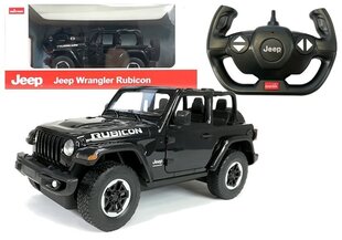 Tālvadības automašīna Jeep Wrangler Rubicon, 1:14, melna cena un informācija | Rotaļlietas zēniem | 220.lv