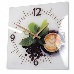 Стеклянные настенные часы - Чашка кофе 3 цена и информация | Часы | 220.lv