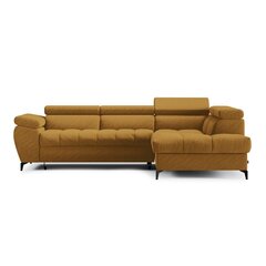 Stūra dīvāns Homede Ferla, dzeltens cena un informācija | Stūra dīvāni | 220.lv