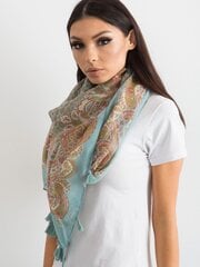 Шаль с бахромой и мятным принтом цена и информация | Женские шарфы, платки | 220.lv