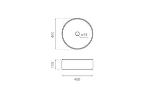 Bathco круглая раковина DINAN 40 цена и информация | Для мойки | 220.lv