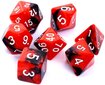 Kauliņu komplekts galda spēlēm Rebel RPG, Red/Black cena un informācija | Galda spēles | 220.lv