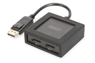 Разветвитель Digitus DisplayPort Digitus 4K, 1x2 цена и информация | Адаптеры и USB разветвители | 220.lv