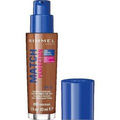 Жидкая основа для макияжа Match Perfection Rimmel London: цвет - 603 - chocolate, 30 мл цена и информация | Пудры, базы под макияж | 220.lv