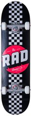 Скейтборд RAD Checker Stripe 8", черный цена и информация | Скейтборды | 220.lv