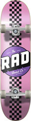 Скейтборд RAD Checker Stripe 7.75", розовый цена и информация | Скейтборды | 220.lv
