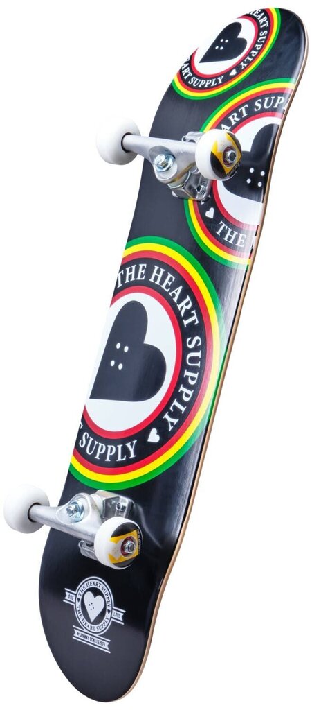 Heart Supply Orbit Logo Skateboard 7,75", melns cena un informācija | Skrituļdēļi | 220.lv