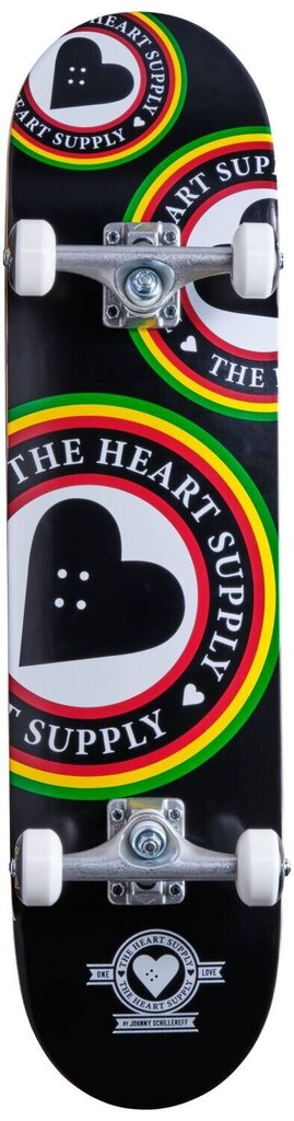 Heart Supply Orbit Logo Skateboard 7,75", melns cena un informācija | Skrituļdēļi | 220.lv