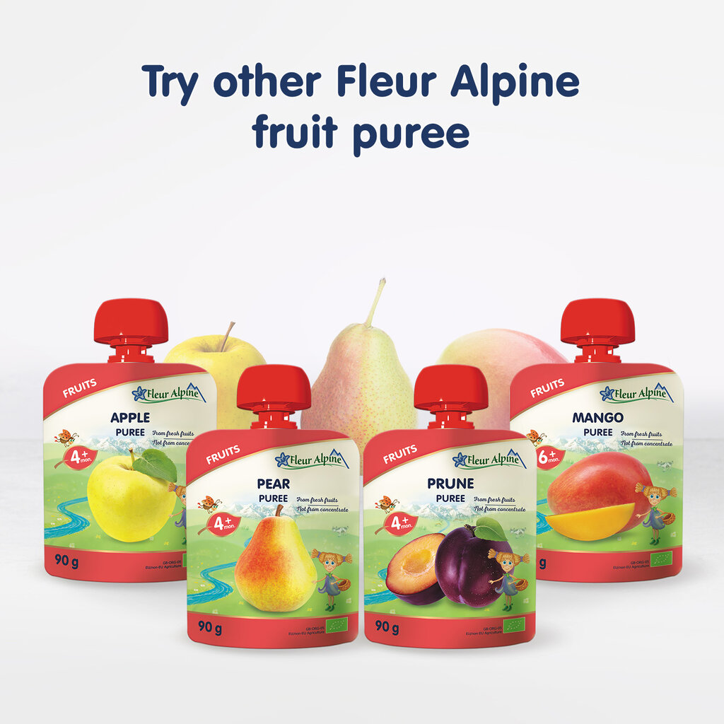 "Mango" organiskais biezenis FLEUR ALPINE, no 6 mēnešiem, 90 g x 6 цена и информация | Biezeņi | 220.lv