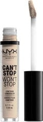 Sejas korektors Can't Stop Won't Stop NYX (3,5 ml): Krāsa - medium olive cena un informācija | Grima bāzes, tonālie krēmi, pūderi | 220.lv