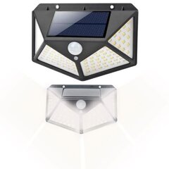 LED prožektors ar 100LED kustības sensoru 13.5x10CM 7W saules panelis цена и информация | Уличное освещение | 220.lv