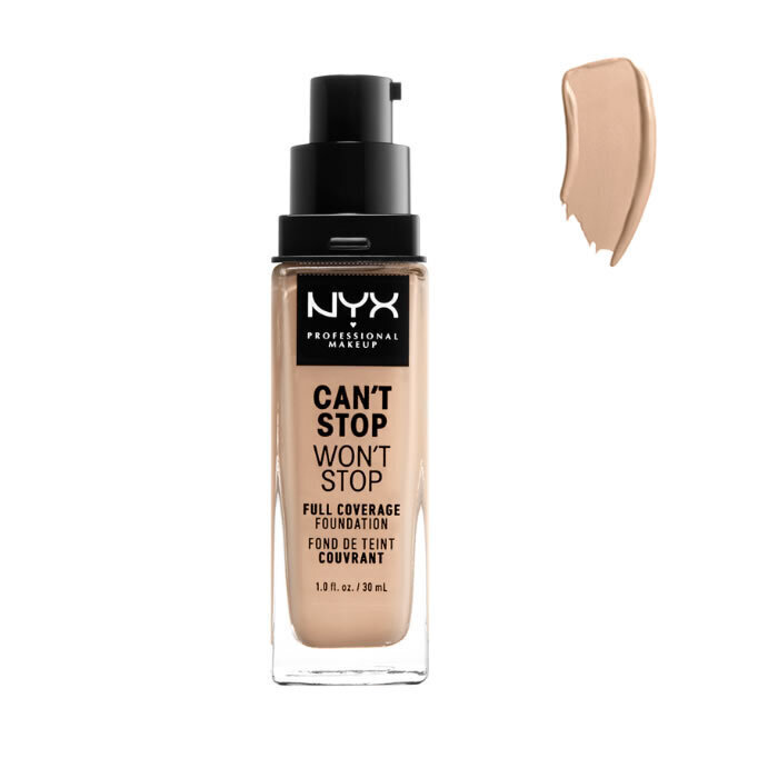 Šķidrā grima bāze Can't Stop Won't Stop NYX (30 ml): Krāsa - vanilla cena un informācija | Grima bāzes, tonālie krēmi, pūderi | 220.lv