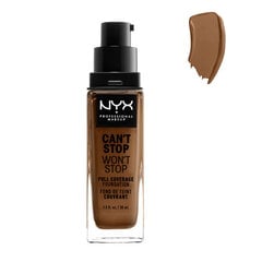 Šķidrā grima bāze Can't Stop Won't Stop NYX (30 ml): Krāsa - sienna cena un informācija | Grima bāzes, tonālie krēmi, pūderi | 220.lv