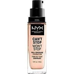 Šķidrā grima bāze Can't Stop Won't Stop NYX (30 ml): Krāsa - light porcel cena un informācija | Grima bāzes, tonālie krēmi, pūderi | 220.lv