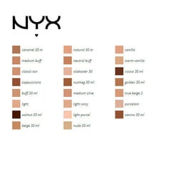 Šķidrā grima bāze Can't Stop Won't Stop NYX (30 ml): Krāsa - neutral buff cena un informācija | Grima bāzes, tonālie krēmi, pūderi | 220.lv