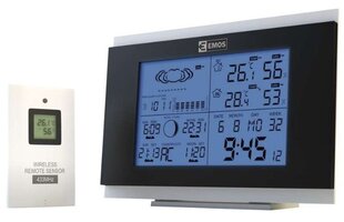 Meteoroloģiskā stacija ar āra temperatūras un mitruma sensoru + barometrs цена и информация | Метеорологические станции, термометры | 220.lv