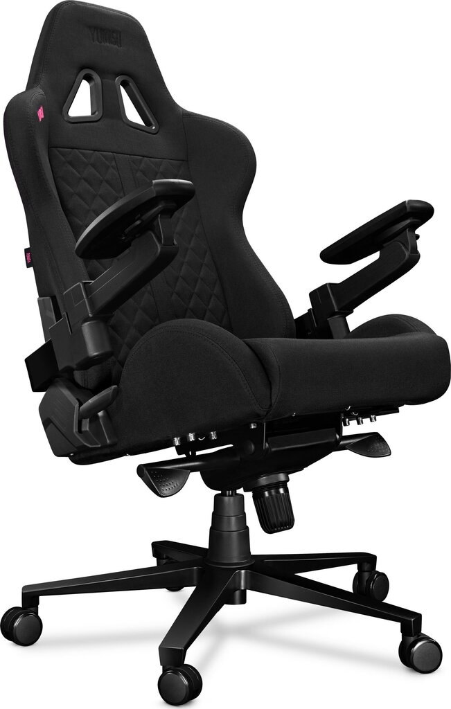 Datora krēsls Yumisu 2050X, auduma polsterējums, melns цена и информация | Biroja krēsli | 220.lv