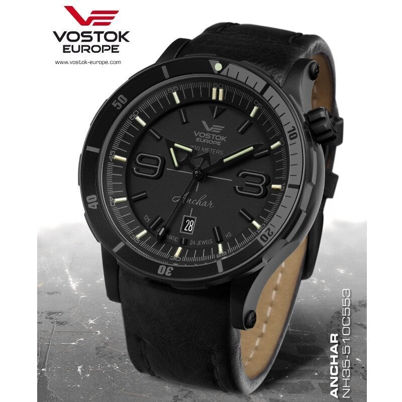 Vīriešu pulkstenis Vostok Europe Anchar NH35A-510C553 cena un informācija | Vīriešu pulksteņi | 220.lv