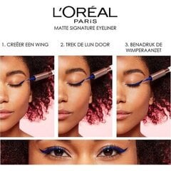 Eyeliner Matte Signature L'Oreal Make Up: Цвет - 01-ink цена и информация | Тушь, средства для роста ресниц, тени для век, карандаши для глаз | 220.lv