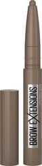 Uzacu Grims Brow Xtensions Maybelline: Krāsa - 02-soft brown cena un informācija | Acu ēnas, skropstu tušas, zīmuļi, serumi | 220.lv