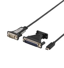 Deltaco, USB-C/RS-232/DE9, 1.5 м цена и информация | Кабели и провода | 220.lv