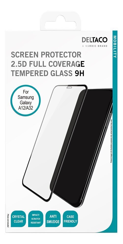 Deltaco aizsargstikls piemērots Samsung Galaxy A12/A32 цена и информация | Ekrāna aizsargstikli | 220.lv