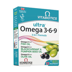 Пищевая добавка Ultra Omega 3-6-9, 60 шт. цена и информация | Витамины, пищевые добавки, препараты для иммунитета | 220.lv