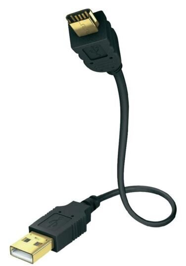 Kabelis USB2.0 A spraudnis - mini USB B spraudnis 1.0m, inakustik PREMIUM cena un informācija | Savienotājkabeļi | 220.lv
