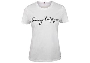 Sieviešu T-krekls Tommy Hilfiger T-SHIRT HERITAGE CREW NECK GRAPHIC TEE WHITE WW0WW24967 100 26486 цена и информация | Женские футболки | 220.lv