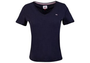 Женская облегающая футболка джерси Tommy Hilfiger TJW, с V-образным вырезом, темно-синяя, DW0DW09195 C87 28147 цена и информация | Футболка женская | 220.lv